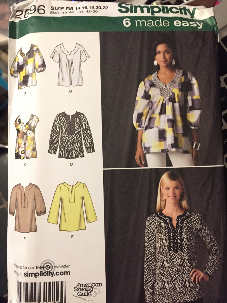 image 0 image 1 image 2 image 3 image 4 image 5 image 6 🔎zoom Misses' Plus Size Tunics Sewing Pattern Simplicity 2696 Bust 36-44 inches Uncut Complete Plus Size
